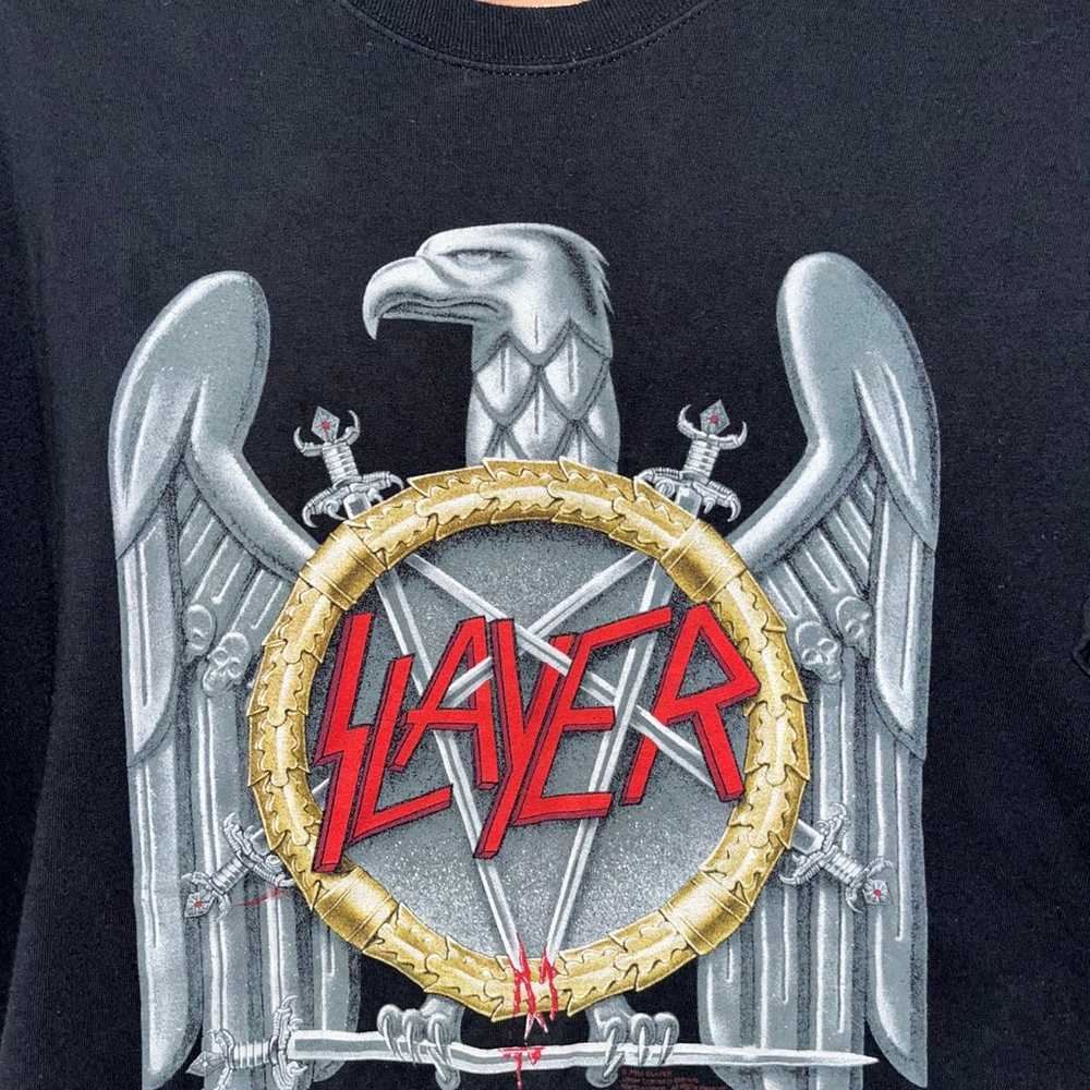 Vintage 2005 Slayer Metal Band Shirt~Front and ba… - image 6