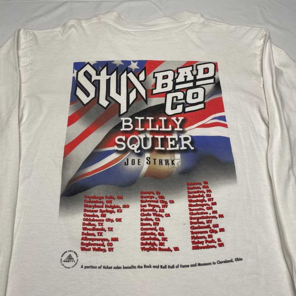 Vintage 2001 Styx Bad Company Band Tour T-Shirt M… - image 1