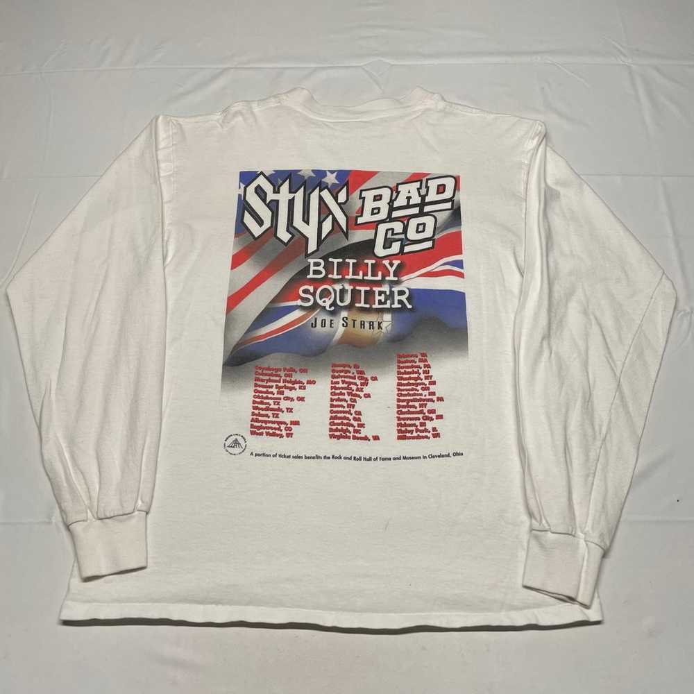 Vintage 2001 Styx Bad Company Band Tour T-Shirt M… - image 2