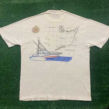 MARATHON FLORIDA KEY'S KEYS FISHERIES green L t shirt Market Marina  Restaurant