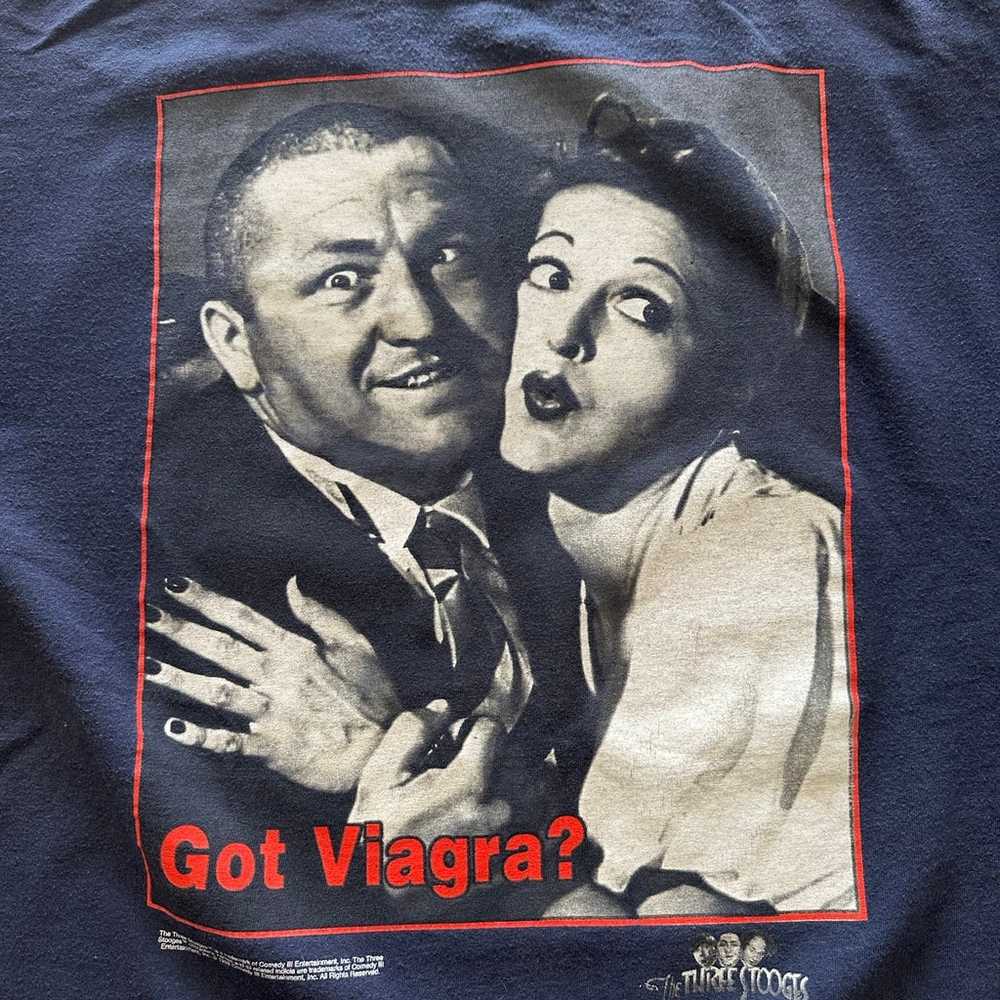 Vintage 1998 The Three Stooges “Got Viagra?” Tee - image 2