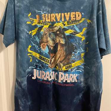 Vintage Jurassic Park T Shirt 1993 Hanes Size Youth Large Single