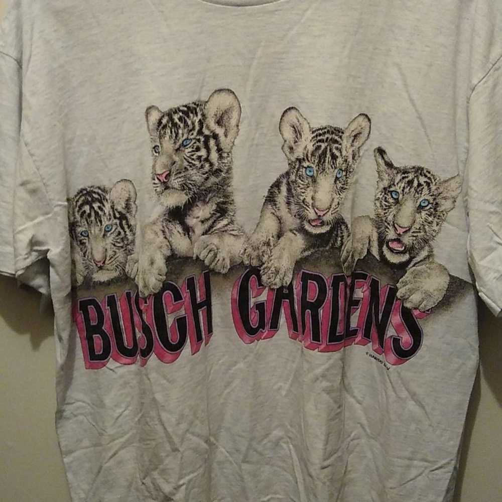 Vintage Bush Gardens tiger tshirt - image 3