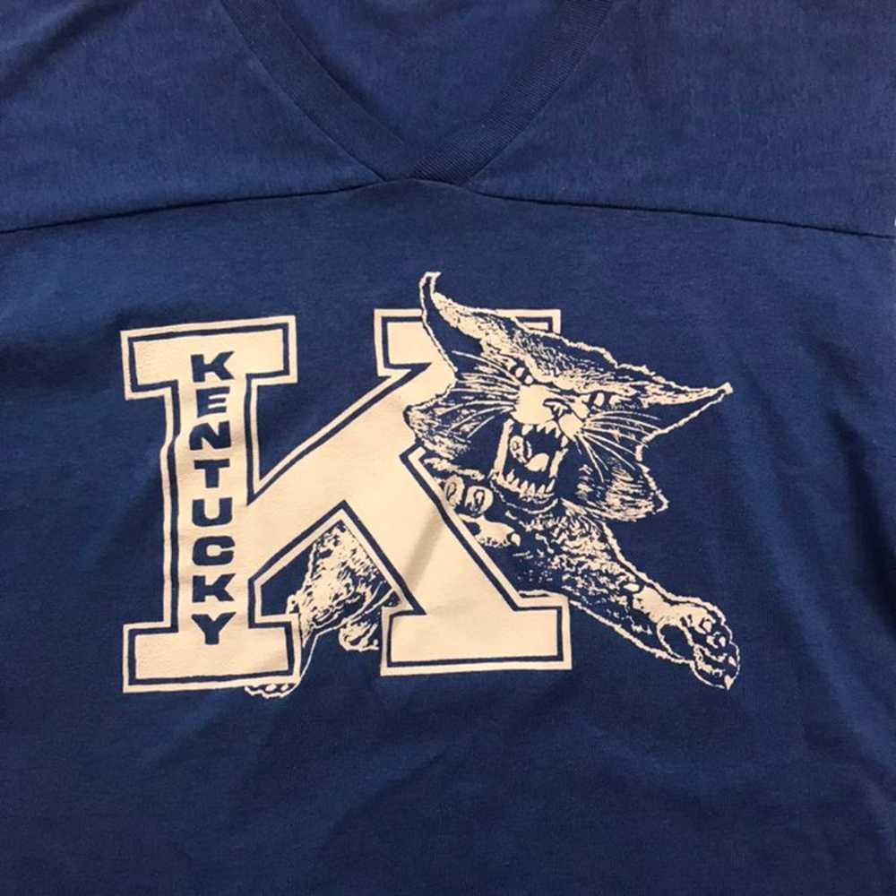 Vtg 70's Kentucky wildcats KU college t - image 2