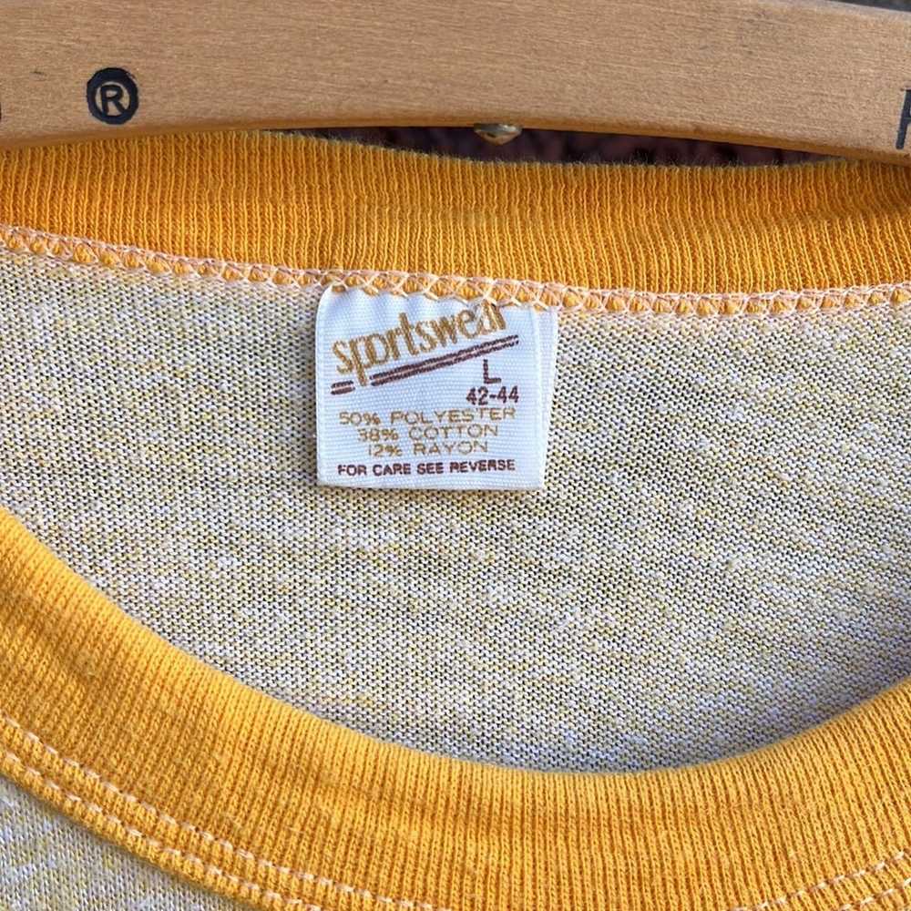 Vintage 1980’s Sportswear Golden Groom Ringer T-S… - image 4