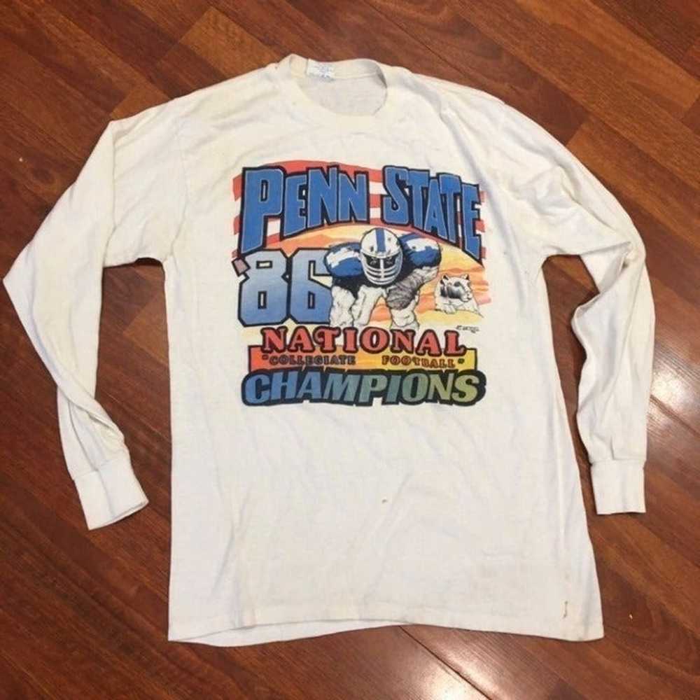 penn state vintage champions 1986 shirt - image 1