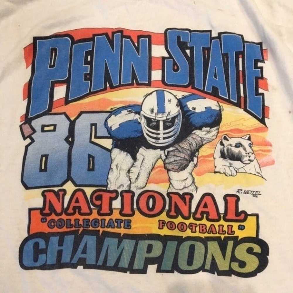 penn state vintage champions 1986 shirt - image 2