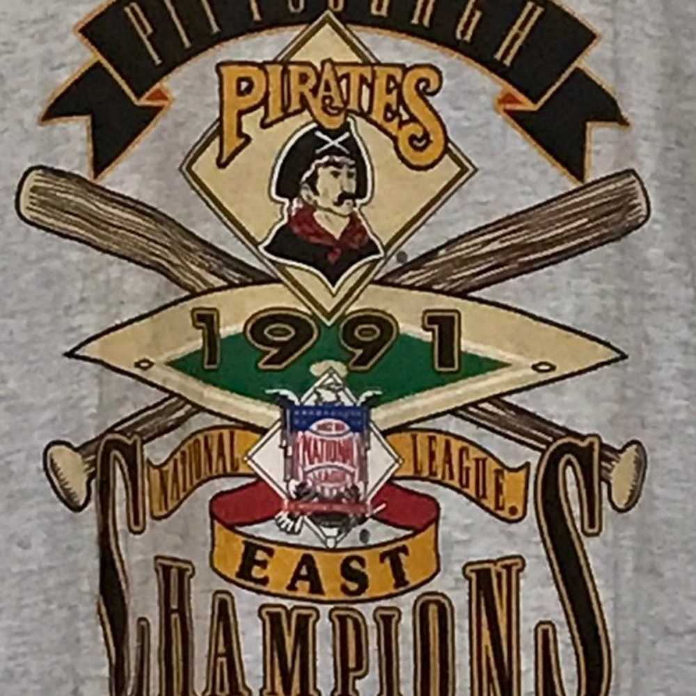 Vintage pittsburgh pirates 1991 shirt - image 2