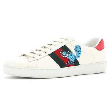 GUCCI Freya Hartas Ace Sneakers Embroidered Leath… - image 1