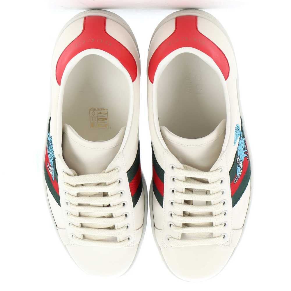 GUCCI Freya Hartas Ace Sneakers Embroidered Leath… - image 2