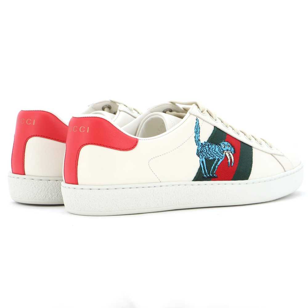 GUCCI Freya Hartas Ace Sneakers Embroidered Leath… - image 3