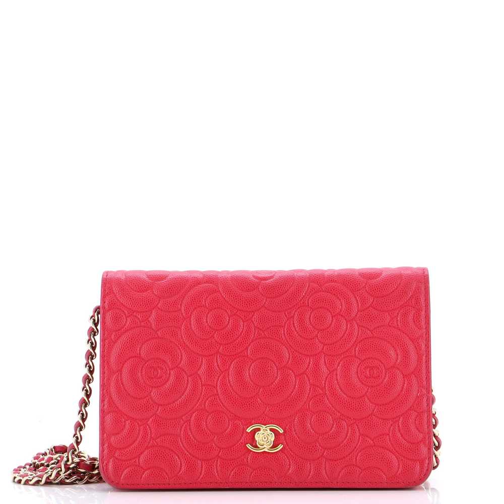 CHANEL Wallet on Chain Camellia Caviar - image 1