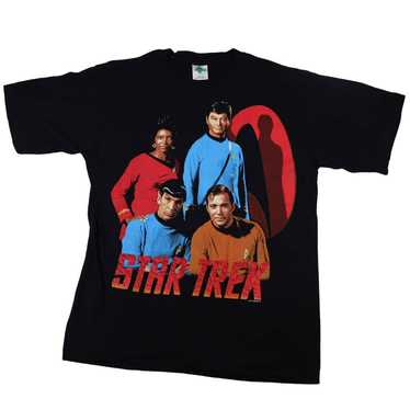 Vintage 90s Star Trek Crew TV Series Graphic T Shi