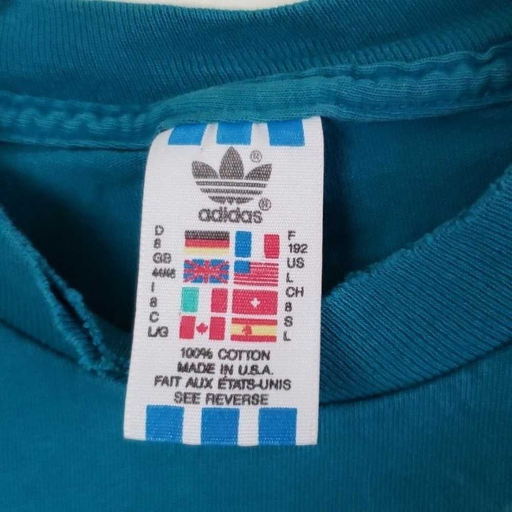 Rare Vintage 89-96 Adidas T shirt, made in USA, b… - image 5