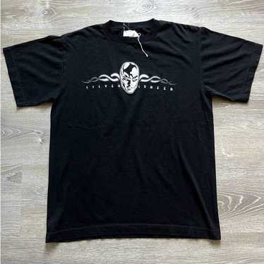 Silver Surfer Marvel T-Shirt Black Vintage 1990 - image 1