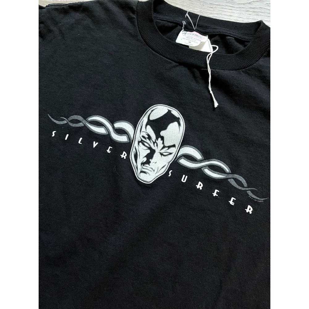 Silver Surfer Marvel T-Shirt Black Vintage 1990 - image 2