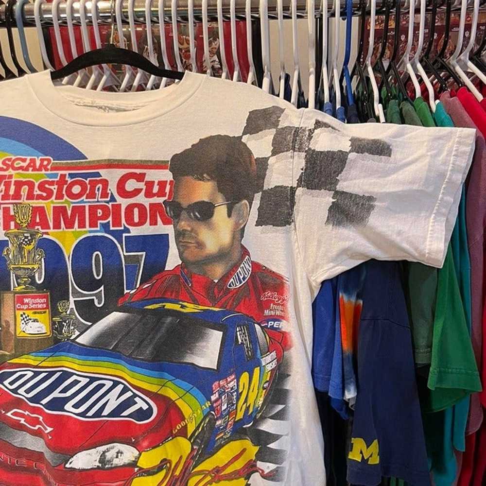 Vintage 1997 Jeff Gordon Nascar Racing AOP Shirt … - image 2