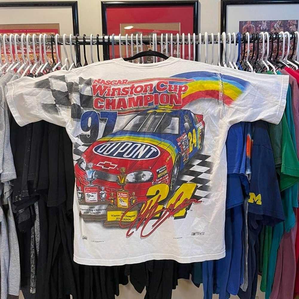 Vintage 1997 Jeff Gordon Nascar Racing AOP Shirt … - image 3