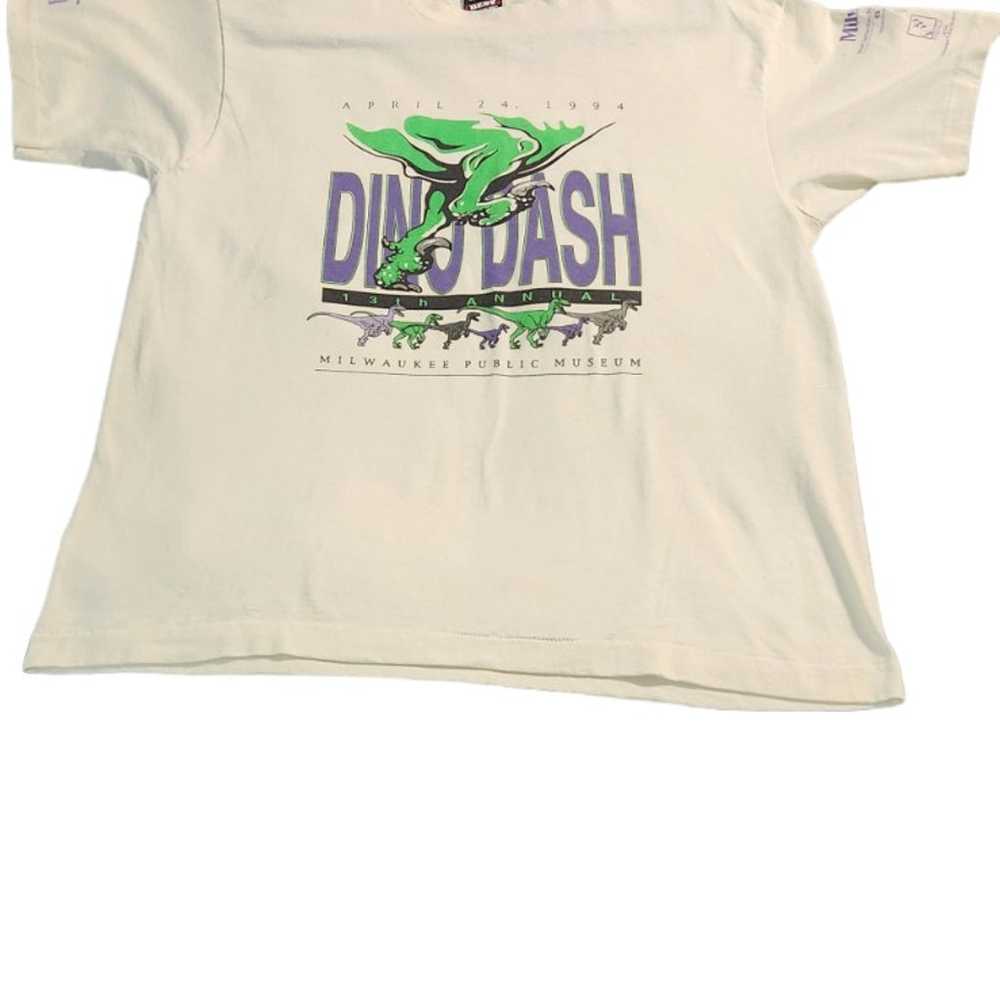 Vintage 1994 Dino Dash Tshirt Single Stitch Large… - image 1