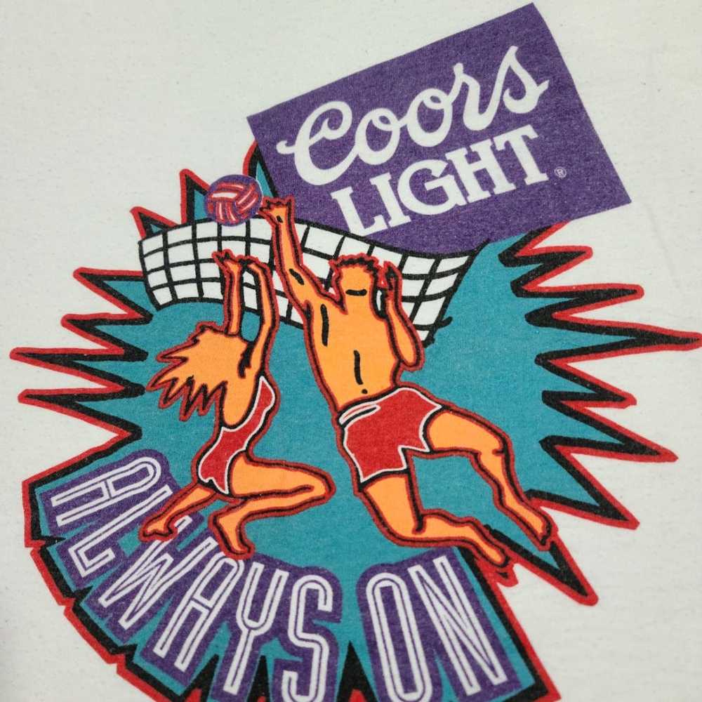 Vintage 90s coors light beer shirt - image 2