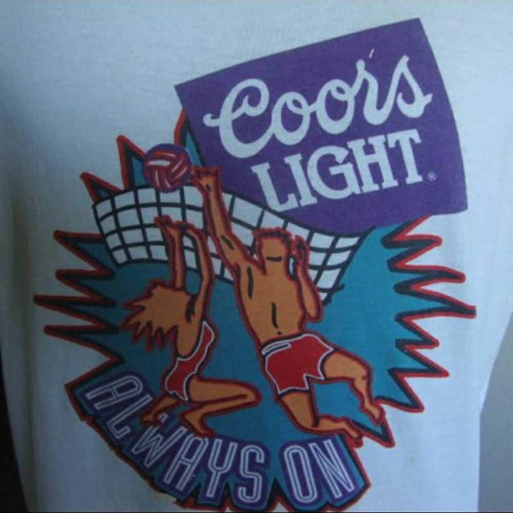 Vintage 90s coors light beer shirt - image 5