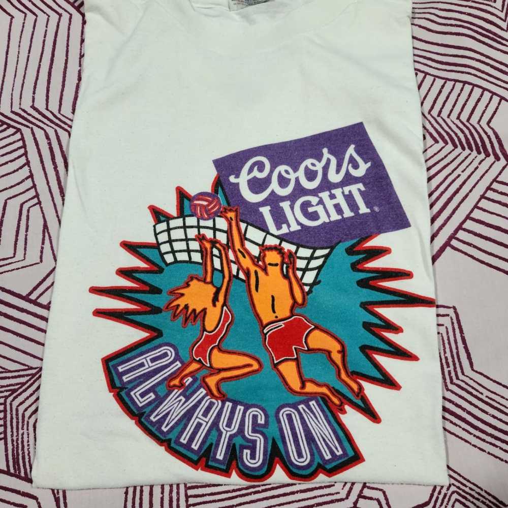 Vintage 90s coors light beer shirt - image 7