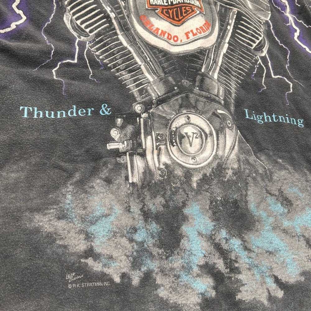 Vintage DEADSTOCK Harley Davidson Thunder and Lig… - image 3