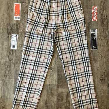Vintage Burberry's Made in USA 100% Silk Tartan Plaid Tapered Pants Size 4  - Etsy