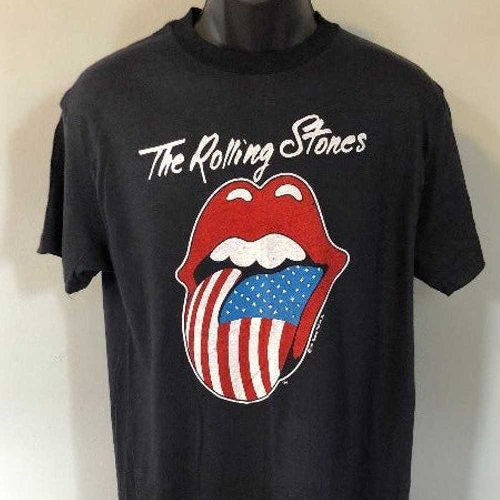 1981 Rolling Stones Tour Shirt Band 80s - image 1