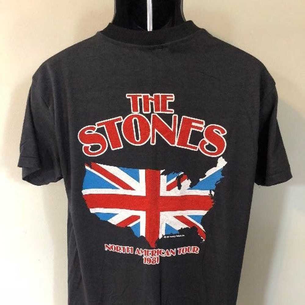 1981 Rolling Stones Tour Shirt Band 80s - image 4