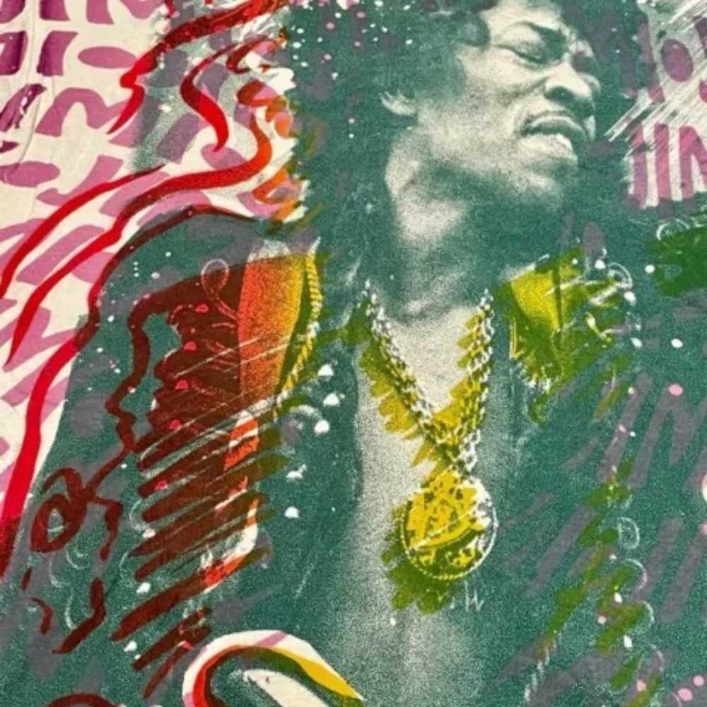 Rare, Vintage Jimi Hendrix Mens Hanes Graphic T-S… - image 4