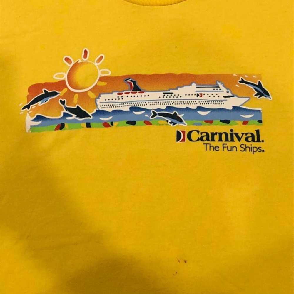 Vintage Y2k Yellow Carnival Cruise Shirt - image 2