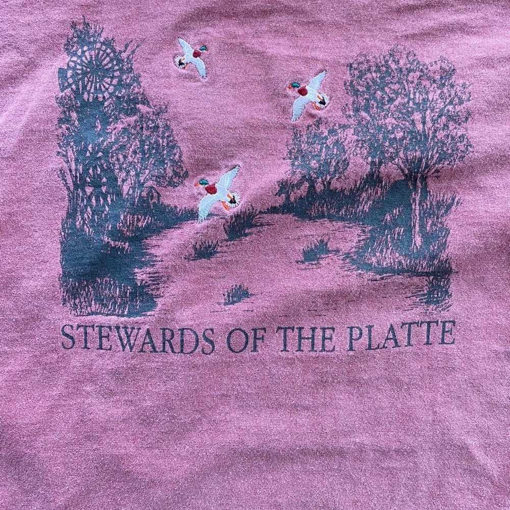 vintage t shirt / Stewards of the Platte/ embroid… - image 2