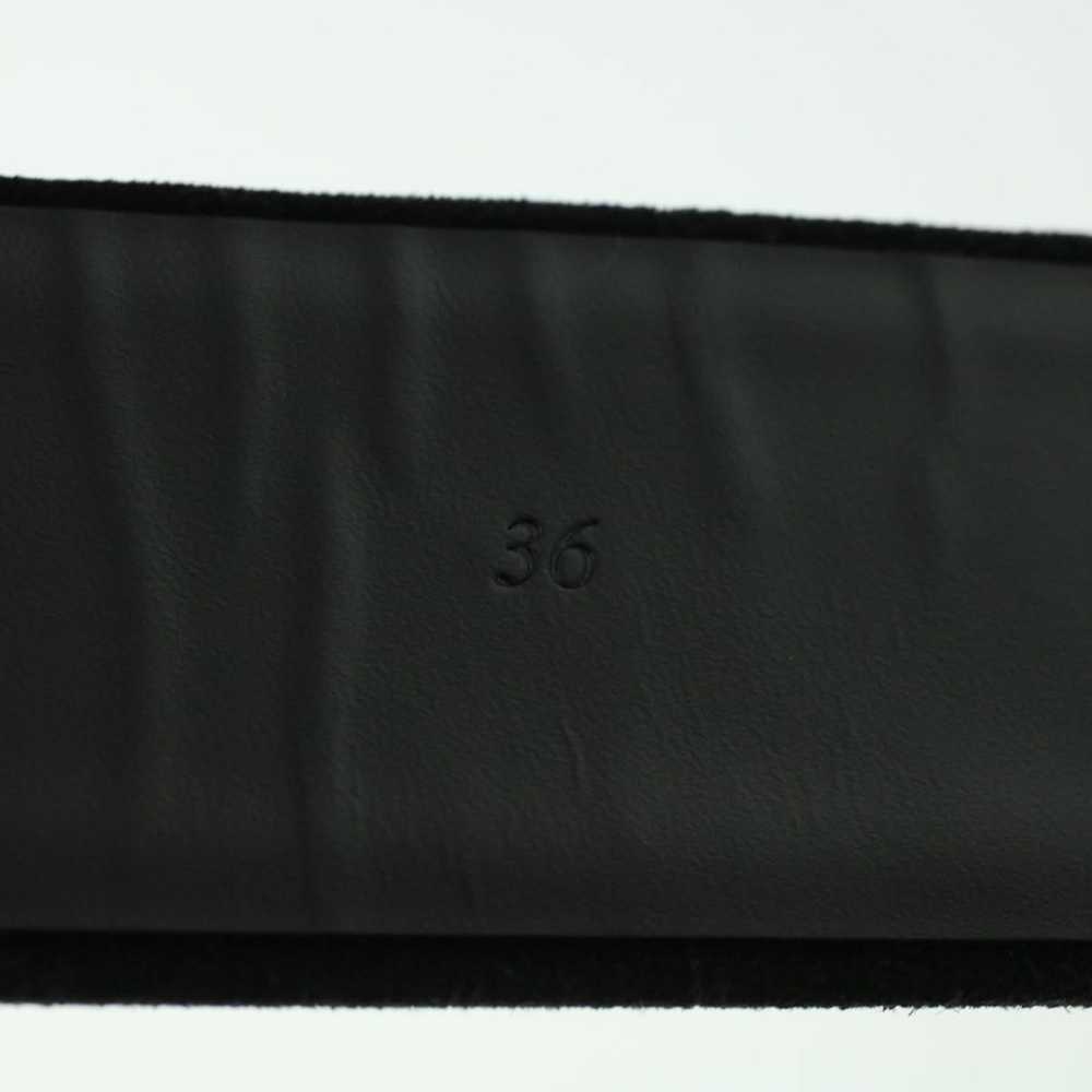 Chanel CHANEL Belt Suede 39.4" Black CC Auth bs51… - image 10