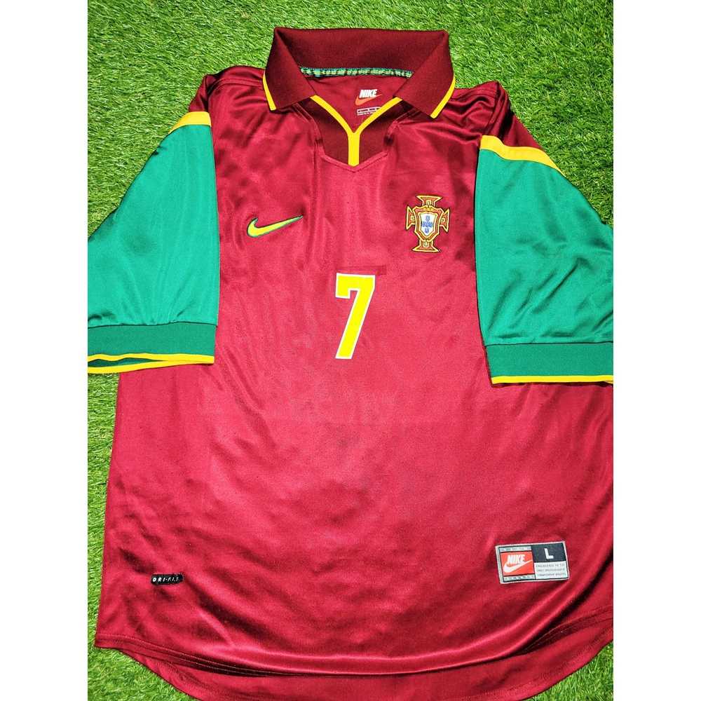 Nike Figo Portugal 1998 Nike Home Soccer Jersey S… - image 2