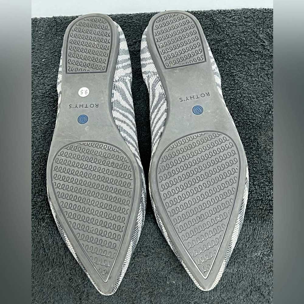 Other Rothy’s The Point Gray Zebra Pointed Ballet… - image 6