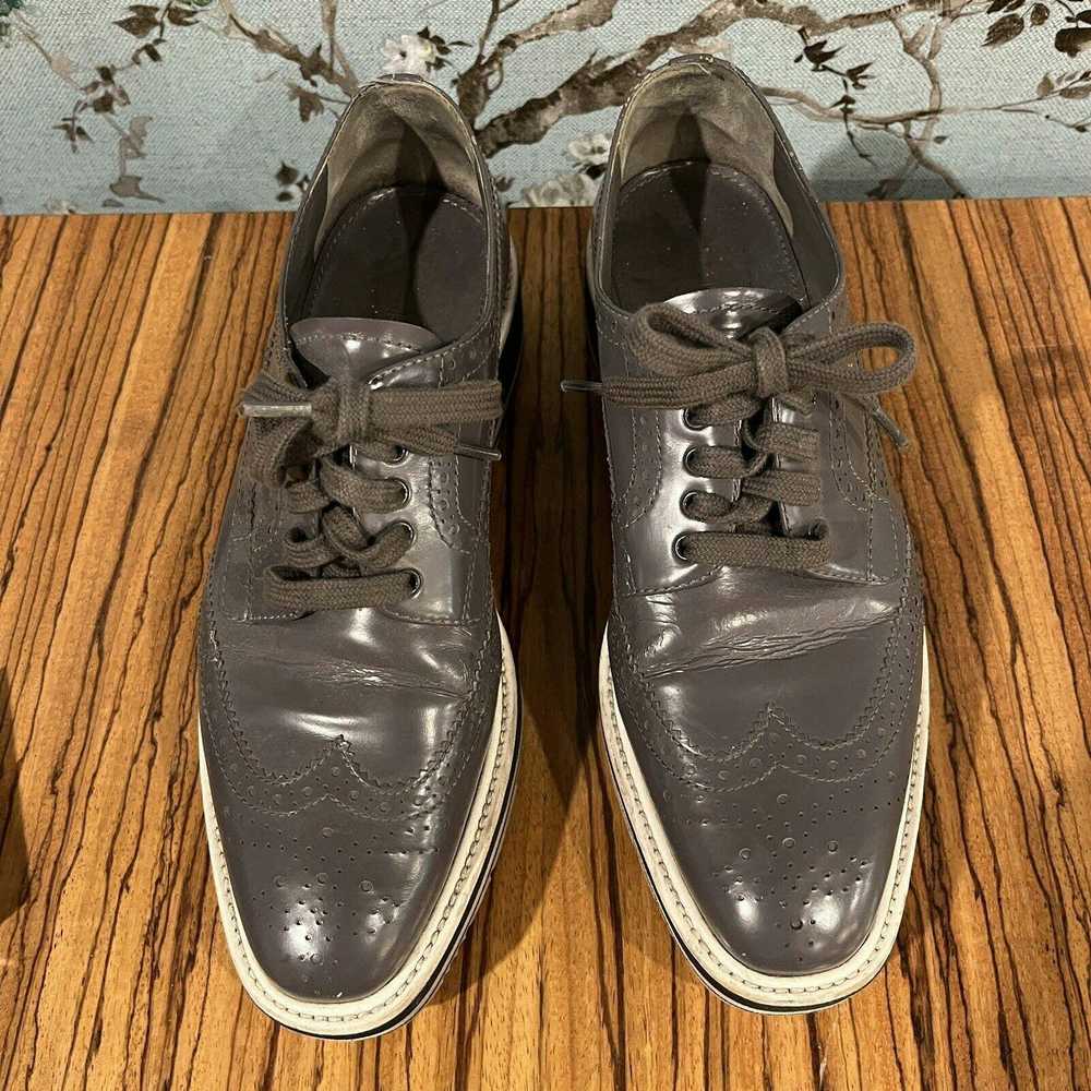 Prada PRADA Patent Lace-up Shoes Oxford Brogue Sh… - image 2