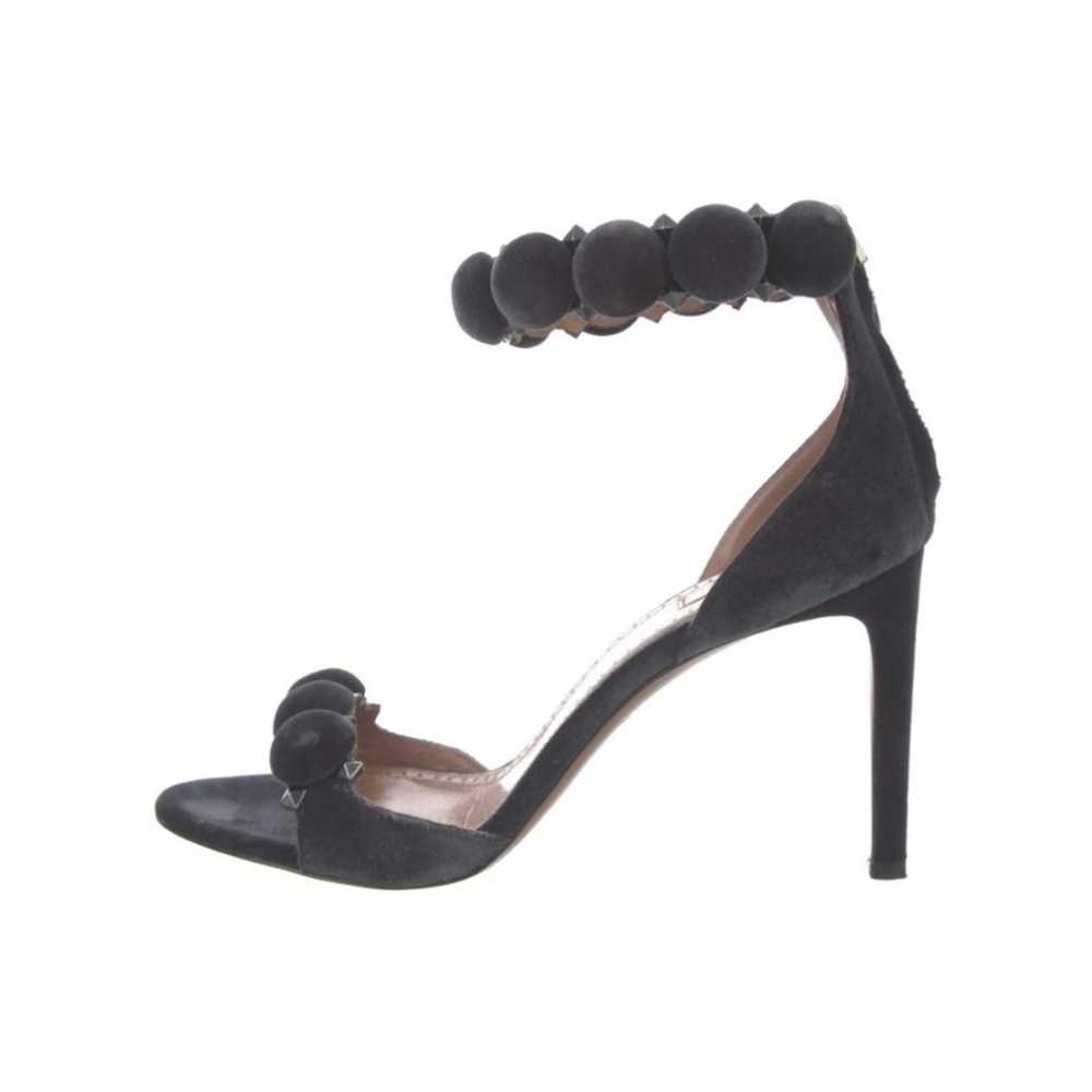 Alaia Alaia Paris Velvet Studded Accents Sandals … - image 4