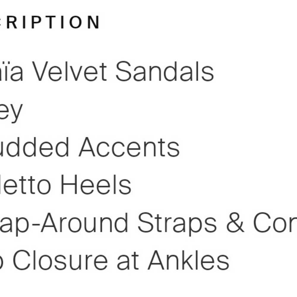 Alaia Alaia Paris Velvet Studded Accents Sandals … - image 6
