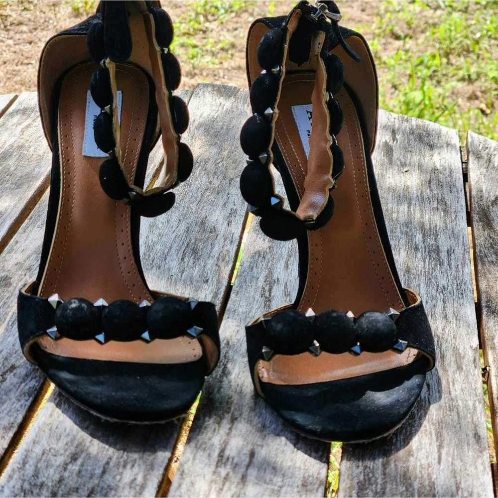 Alaia Alaia Paris Velvet Studded Accents Sandals … - image 7