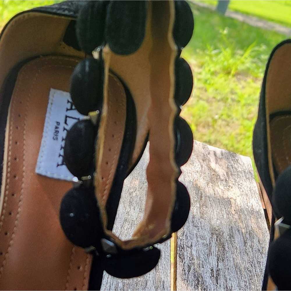 Alaia Alaia Paris Velvet Studded Accents Sandals … - image 9