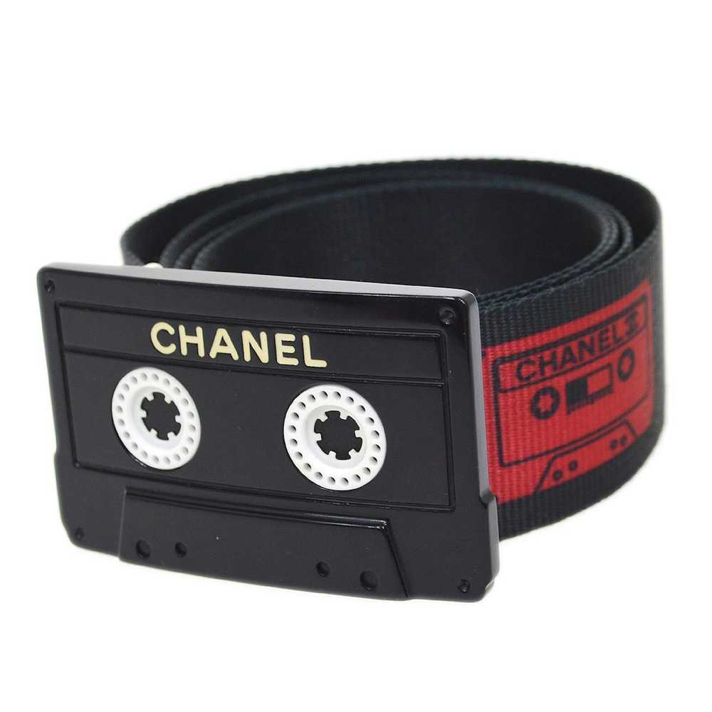 Chanel CHANEL 2004 Cassette Tape Belt Black Red N… - image 1