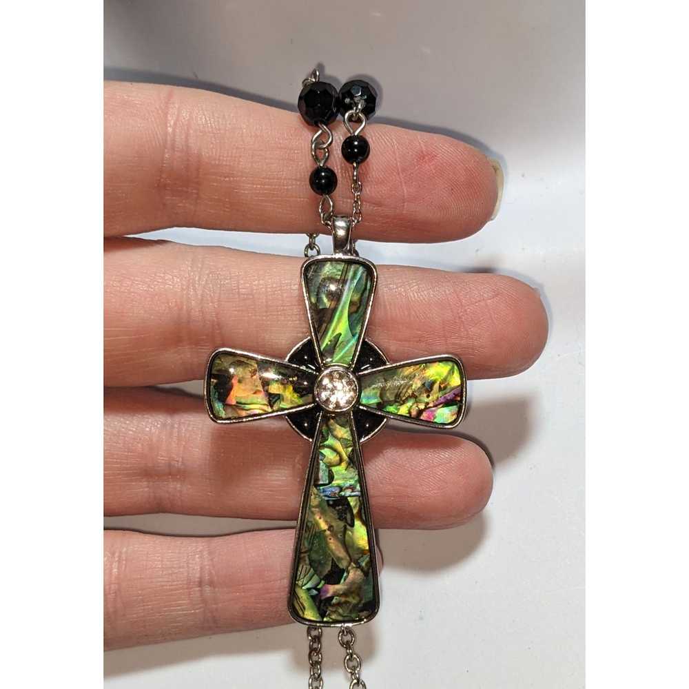 Other Abalone Beaded Cross Necklace - image 5