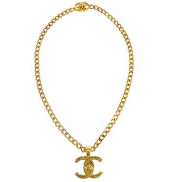Chanel CHANEL 1997 CC Turnlock Gold Chain Necklac… - image 1