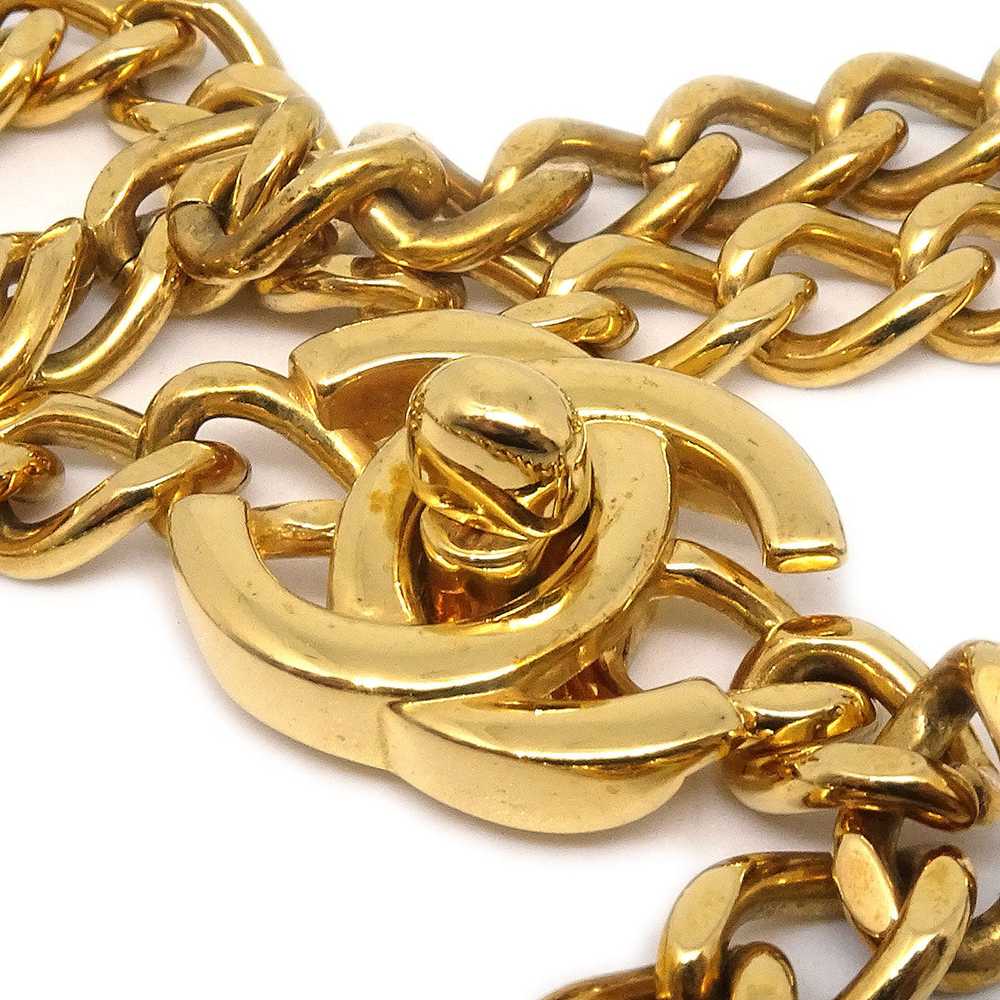 Chanel CHANEL 1997 CC Turnlock Gold Chain Necklac… - image 3