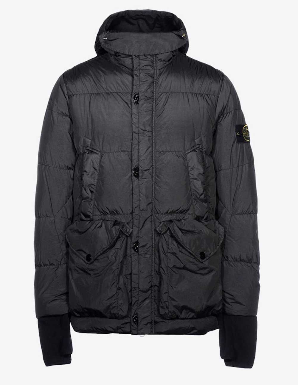 Stone Island Black Crinkle Reps NY Down Jacket - image 1