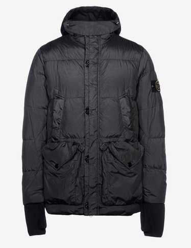 Stone Island Black Crinkle Reps NY Down Jacket