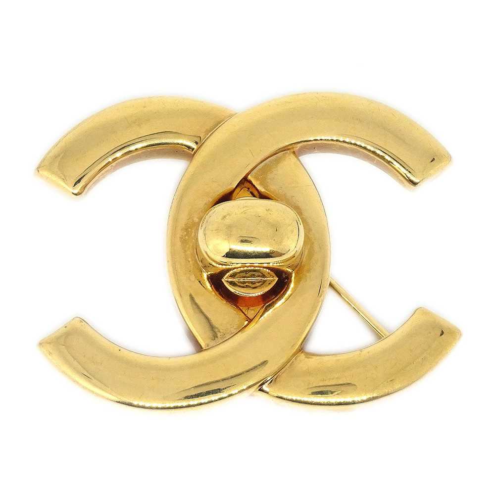 Chanel CHANEL 1996 Turnlock CC Brooch 63432 - image 1