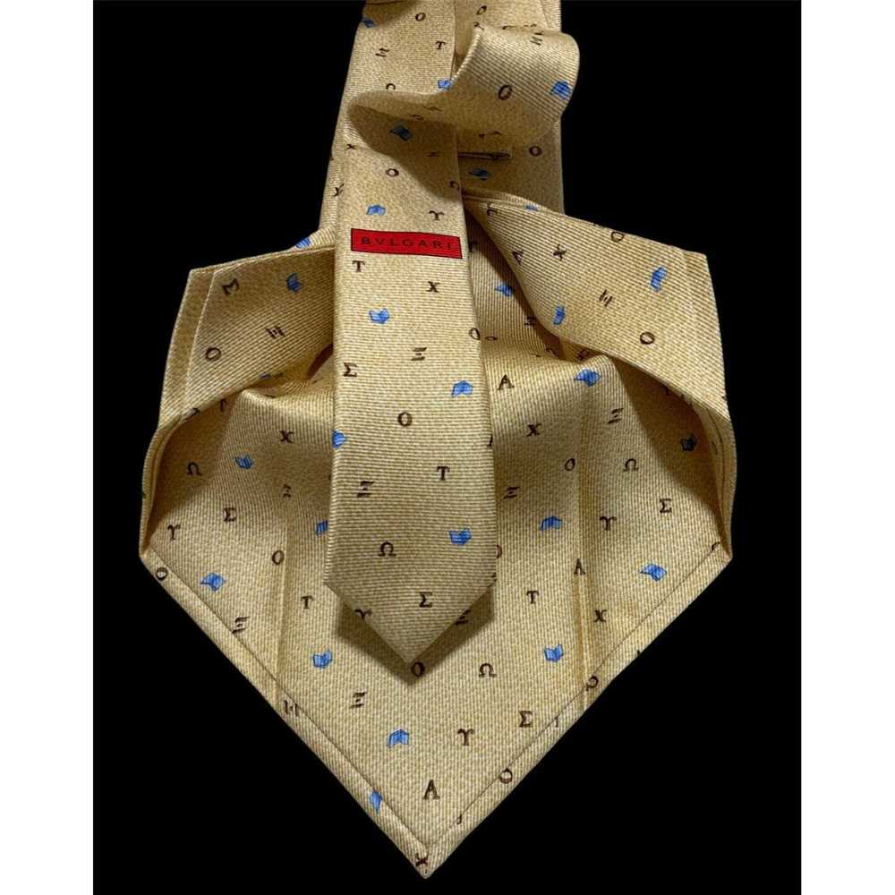 Bvlgari BVLGARI 7FOLD Alphabet Book Silk Tie ITAL… - image 3