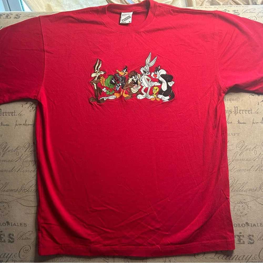 LOONEY TUNES 1990’s Embroidered T-shirt - image 1